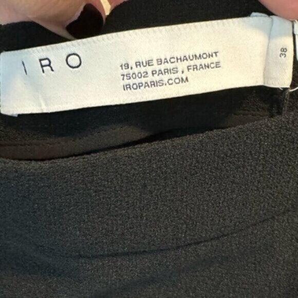 NWT I.R.O. | Mica Black Ruffle Layerd Mini Skirt Size Medium - Picture 10 of 12